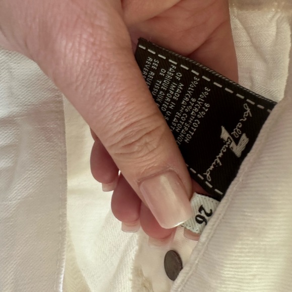 7 for all mankind, white/cream jeans, size 26 - Picture 2 of 4